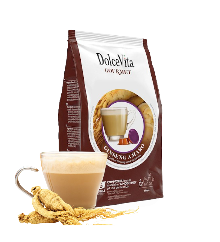 Dolce Vita Compatible Lavazza A Modo Ginseng Amargo 16pz