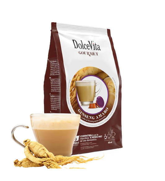 Dolce Vita Compatible Lavazza A Modo Ginseng Bitter 16pcs