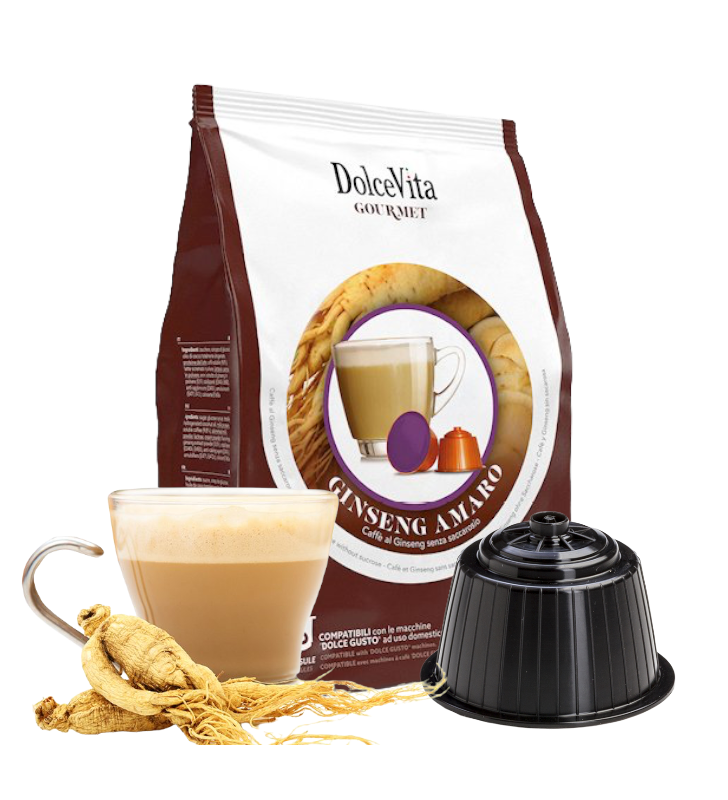Getränke Dolce Vita kompatibel mit Dolce Gusto Ginseng Amaro 16 Stück
