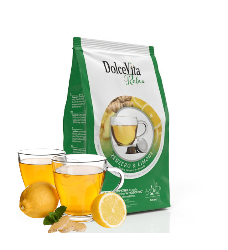 Dolce Vita Compatible Lavazza A Modo Jengibre & Limón 16pz