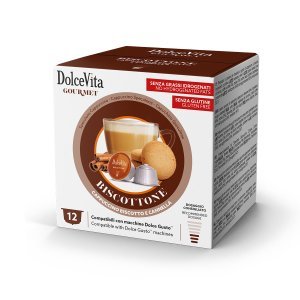 Dolce Vita Beverages Compatible with Dolce Gusto Biscottone 12 pcs
