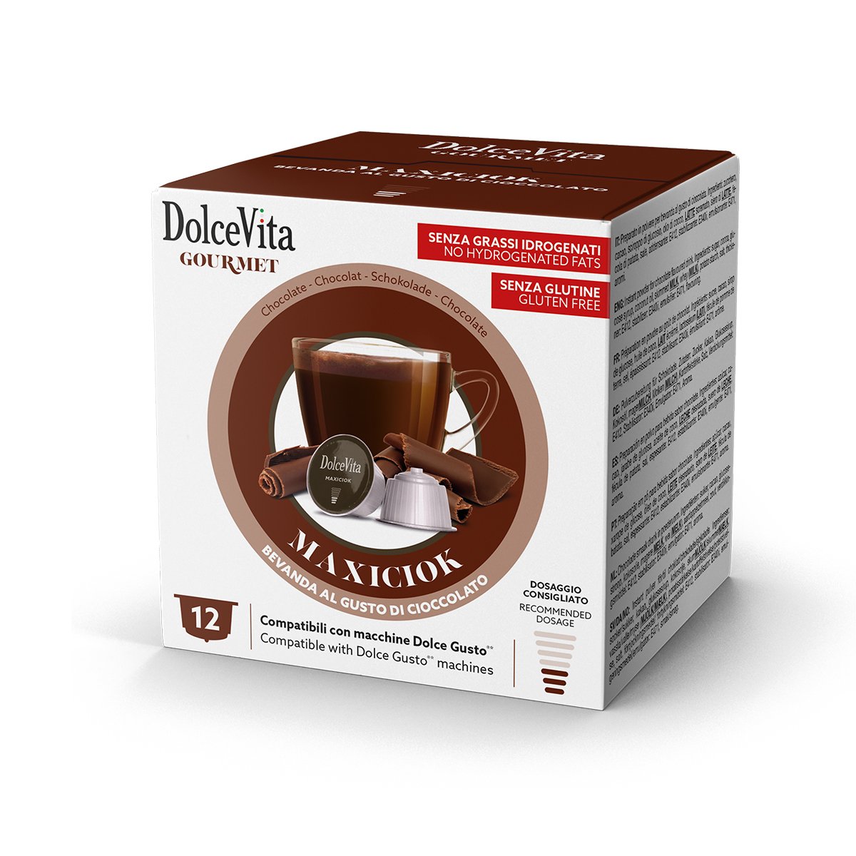 Bebidas Dolce Vita Compatible con Dolce Gusto MaxiCiock 12pz