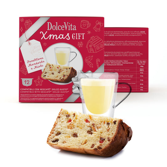 Getränke Dolce Vita kompatibel mit Dolce Gusto Panettone Mandel und Honig 12 Stk.