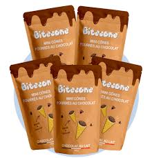 BITECONE Mini Waffelhörnchen mit Milchschokolade-Füllung 5x100g