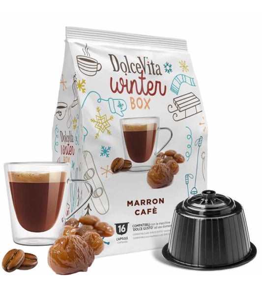 Getränke Dolce Vita kompatibel mit Dolce Gusto Marron Glacé Al Caffè 16 Stück