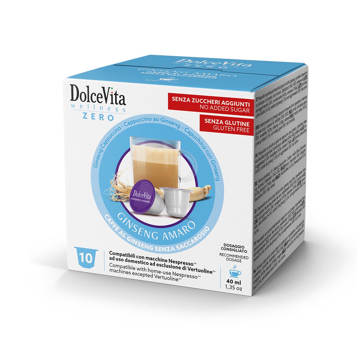 Dolce Vita Compatible Nespresso Ginseng Amargo 10pz