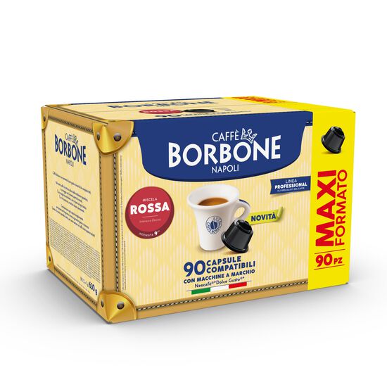 Borbone Kapseln kompatibel mit Nescafe Dolce Gusto Rot 90 Stück