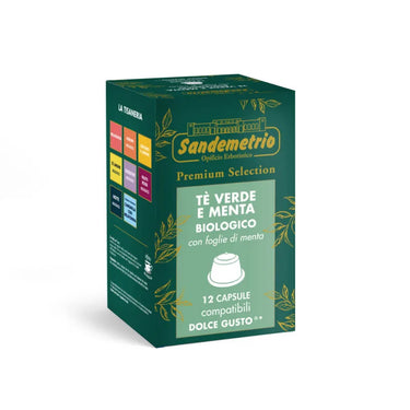 Sandemetrio Compatible with Dolce Gusto Green Tea and Mint Organic 12 pcs